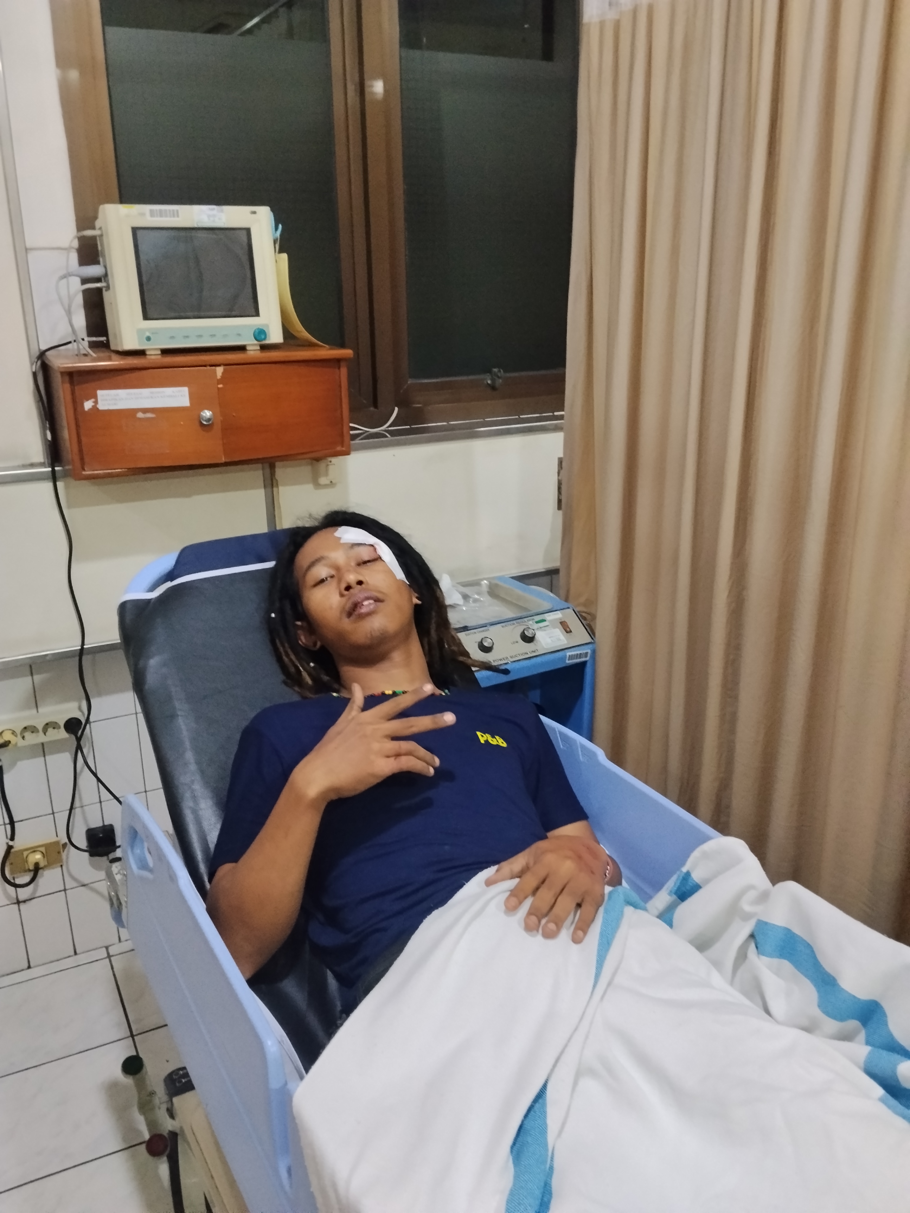 Recovering in hospital